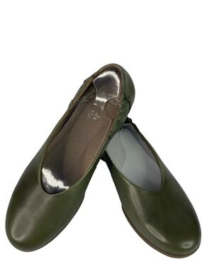Dansko Shoes Womens Size 9.5 EU 40 Green Kira Leather Flats Slip On Comfort